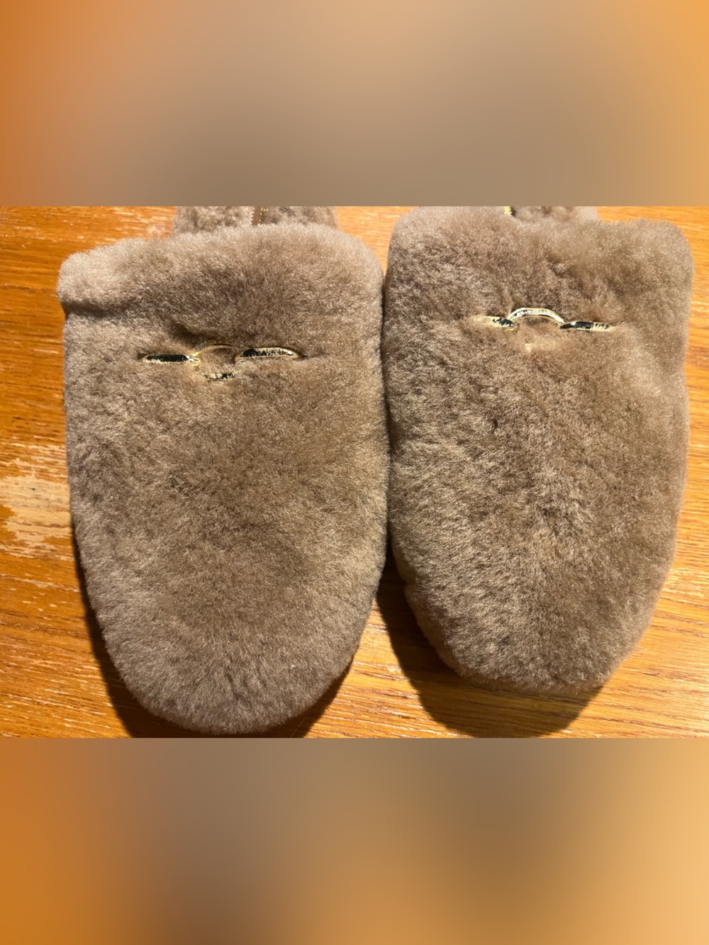 Anine Bing Shearling Plush Slip on Loafers Mules Camel / Yellow Gold SZ 38 - Picture 5 of 11